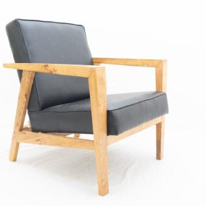 Winchester Single Chair With Black Vegan Leather
